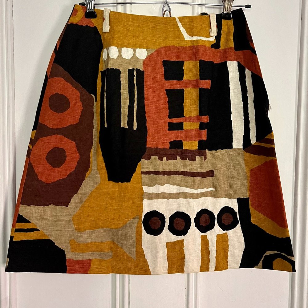 RARE 1960s VINTAGE JOHN MEYER Linen Skirt in PERFECT Condition - Never Worn